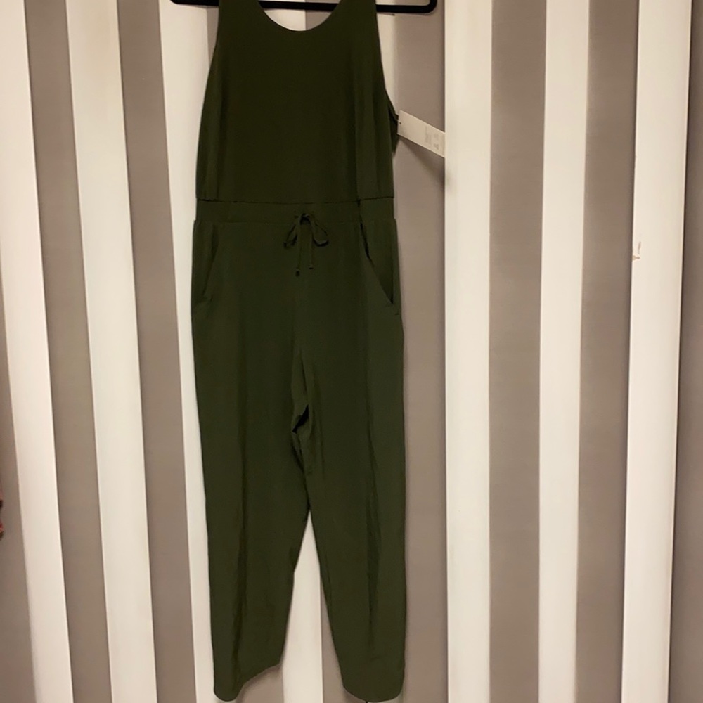Brand new olive green all in motion jumpsuit